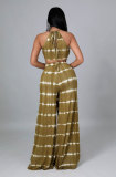 Casual Printed Sleeveless Two Piece Pants Sets XHXF-8616