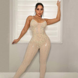 Sexy Hot Drilling Sling Tight Jumpsuit SH-390350