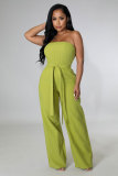 Solid Off Shoulder Strapless Jumpsuit XHXF-8625