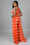 Casual Printed Sleeveless Two Piece Pants Sets XHXF-8616