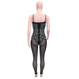 Sexy Hot Drilling Sling Tight Jumpsuit SH-390350