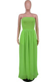 Solid Strapless High Waist Wide Leg Jumpsuit XHXF-8582