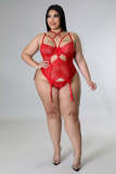 Plus Size Sexy Lace Garters Erotic Lingerie Suit OSM-5501