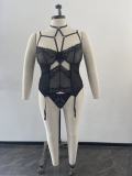 Plus Size Sexy Lace Garters Erotic Lingerie Suit OSM-5501