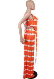 Casual Printed Sleeveless Two Piece Pants Sets XHXF-8616
