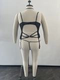 Plus Size Sexy Lace Garters Erotic Lingerie Suit OSM-5501