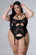Plus Size Sexy Lace Garters Erotic Lingerie Suit OSM-5501