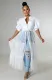 Mesh Patchwork Puff Sleeve Shirt XHXF-935