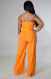 Solid Off Shoulder Strapless Jumpsuit XHXF-8625