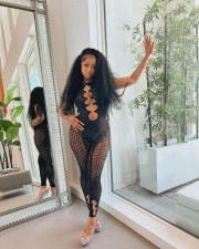 Black Sexy Hot Drilling Hollow Out Jumpsuit NIK-317