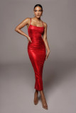 Sexy Sleeveless Sling Slim Maxi Evening Dress MZ-2752