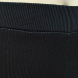 Plus Size Black Hollow Out Skinny Pants ONY-7012