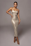 Sexy Sleeveless Sling Slim Maxi Evening Dress MZ-2752