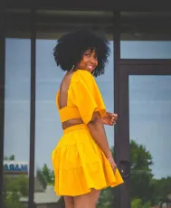 Sexy Short Sleeve Backless Mini Dress BGN-260