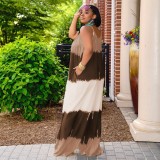 Plus Size Sleeveless Sling Loose Jumpsuit OSIF-22415