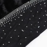 Plus Size Sexy Mesh Patchwork Hot Drilling Club Dress NY-2530