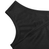 Solid One Shoulder Slim Mini Dress BY-5878