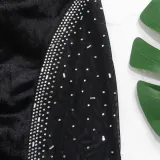 Plus Size Sexy Mesh Patchwork Hot Drilling Club Dress NY-2530