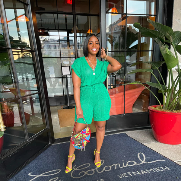 Solid Knitted V Neck Sweater Shorts 2 Piece Sets NY-079