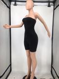 Solid Strapless Tight Romper WPF-80778