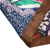 Casual Printed Long Cloak Coat (Without Belt)YF-10173