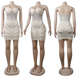 Plus Size Hot Drilling Spaghetti Strap Night Club Dress NY-2520