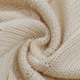 Solid Knitted V Neck Sweater Shorts 2 Piece Sets NY-079