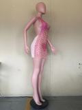 Sexy Hot Drilling Halter Backless Night Club Dress OD-8506