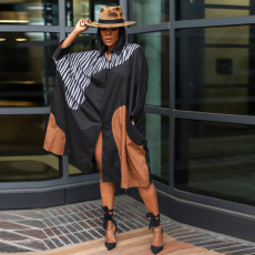 Plus Size Batwing Sleeve Loose Shirt Dress YNSF-1849