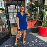 Solid Knitted V Neck Sweater Shorts 2 Piece Sets NY-079