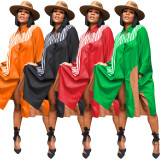 Plus Size Batwing Sleeve Loose Shirt Dress YNSF-1849