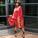 Plus Size Batwing Sleeve Loose Shirt Dress YNSF-1849
