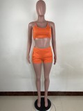 Solid Tank Top And Shorts Two Piece Sets LUO-3568