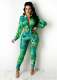 Casual Printed Long Sleeve Shirt+Pants 2 Piece Sets CM-8630