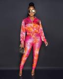 Casual Printed Long Sleeve Shirt+Pants 2 Piece Sets CM-8630