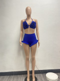 Sexy Ruffled Bra Top And Shorts Two Piece Sets NYF-8111