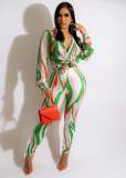 Casual Printed Long Sleeve Shirt+Pants 2 Piece Sets CM-8630