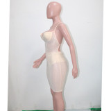 Sexy Hot Drilling See Through Breast-Pad Night Club Dress SH-390224