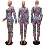 Casual Printed Long Sleeve Shirt+Pants 2 Piece Sets CM-8630