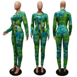 Casual Printed Long Sleeve Shirt+Pants 2 Piece Sets CM-8630