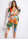 Casual Printed Long Sleeve Shirt+Pants 2 Piece Sets CM-8630