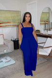 Solid Sleeveless Sling Wide Leg Jumpsuit TR-1218