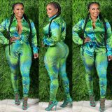 Casual Printed Long Sleeve Shirt+Pants 2 Piece Sets CM-8630