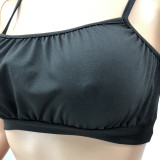Sexy Ruched Cami Top And Shorts 2 Piece Sets YIBF-60179