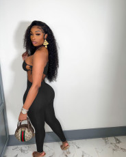 Sexy One Shoulder Hollow Out Jumpsuit YH-5273