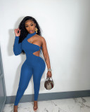 Sexy One Shoulder Hollow Out Jumpsuit YH-5273