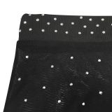Sexy Hot Drilling Crop Top+Pants+Briefs 3 Piece Sets BY-5869