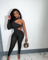 Sexy One Shoulder Hollow Out Jumpsuit YH-5273