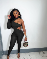 Sexy One Shoulder Hollow Out Jumpsuit YH-5273