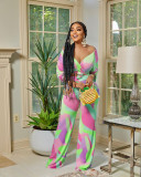 Casual Printed Long Sleeve 2 Piece Pants Sets MOF-8909
